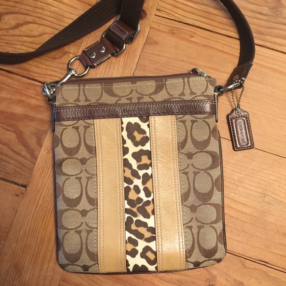 Coach Handbags - Coach Logo/Animal Print Crossbody Purse